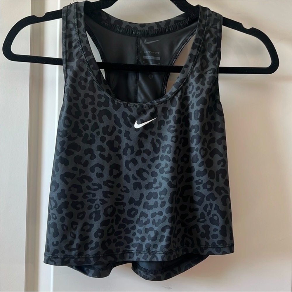 Nike Black Leopard Print Tank Top